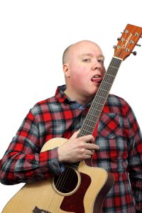 Me licking my guitar